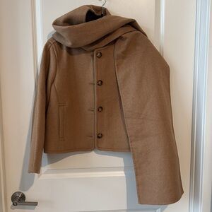 Abercrombie removable scarf will-blend coat